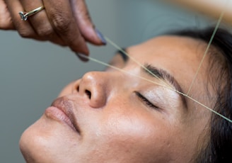 closeup photography of woman's face