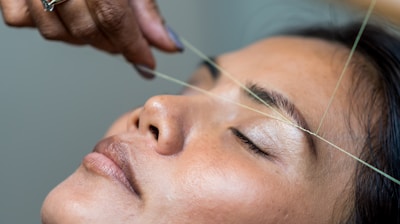 closeup photography of woman's face