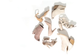 women's seven assorted-color footwear on surface