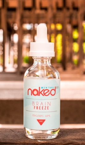 Naked vape juice bottle
