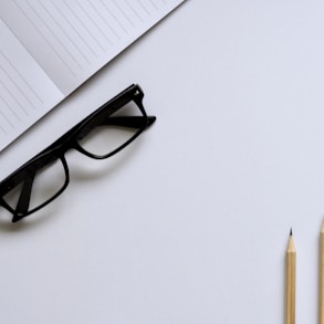 eyeglasses with black frames