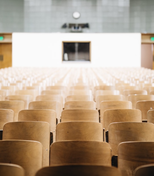 empty chairs in theater