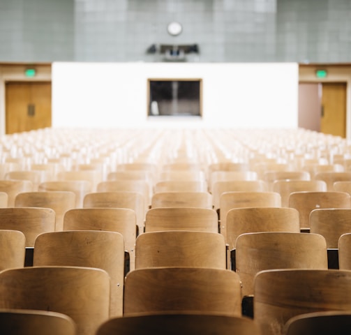 empty chairs in theater