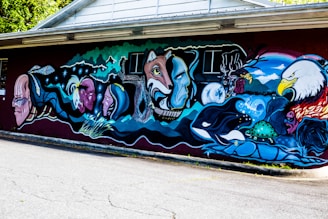 A vibrant mural in Manta representing community and communication