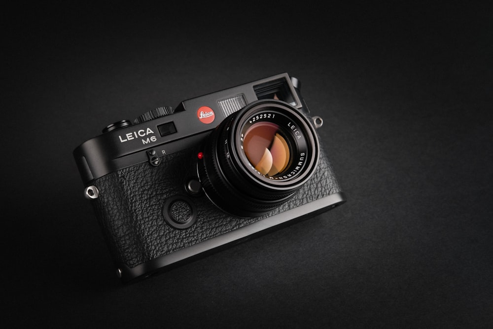 black Leica M6 camera