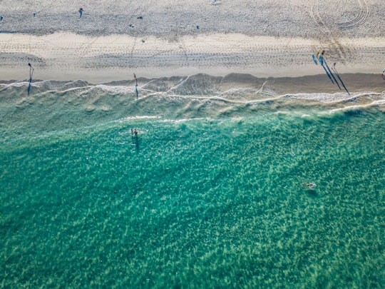 aerial photo of people on sea in Leighton Beach Australia