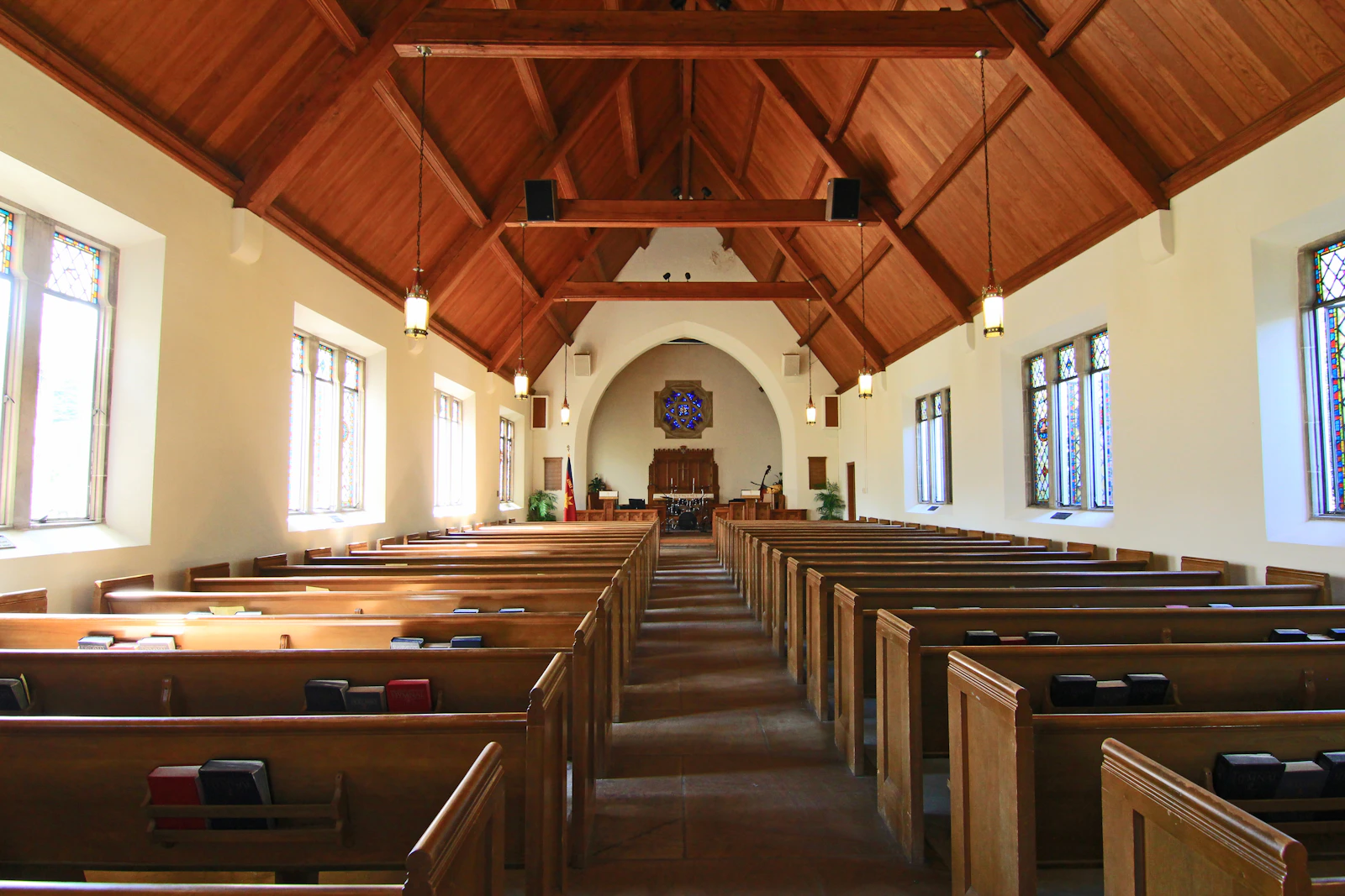 Warm, welcoming church interior