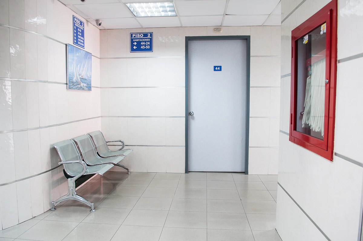 Reception area of a physician-owned hospital (stock photograph)