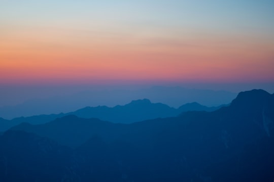 mountain during golden hour in Huashan Mountain China
