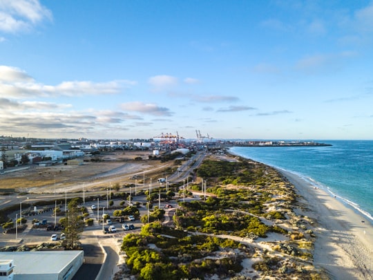 aerial photography of beach in Fremantle Australia