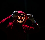 man wearing red hoodie