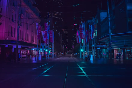 Neon rainy Tokyo street at night
