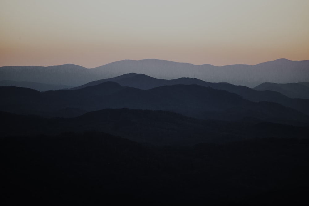 black and green mountain silhouette