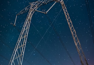 low angle photography of transmitter tower