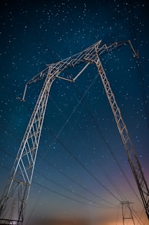 low angle photography of transmitter tower