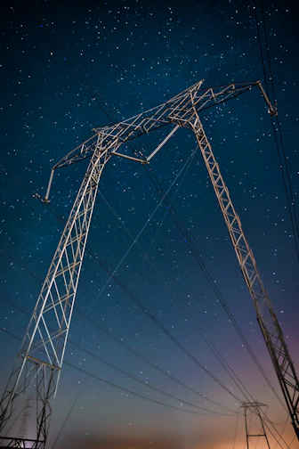 low angle photography of transmitter tower