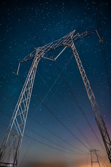 low angle photography of transmitter tower