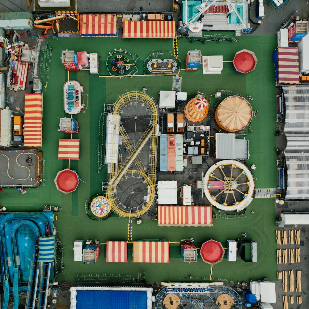 aerial photography of circus