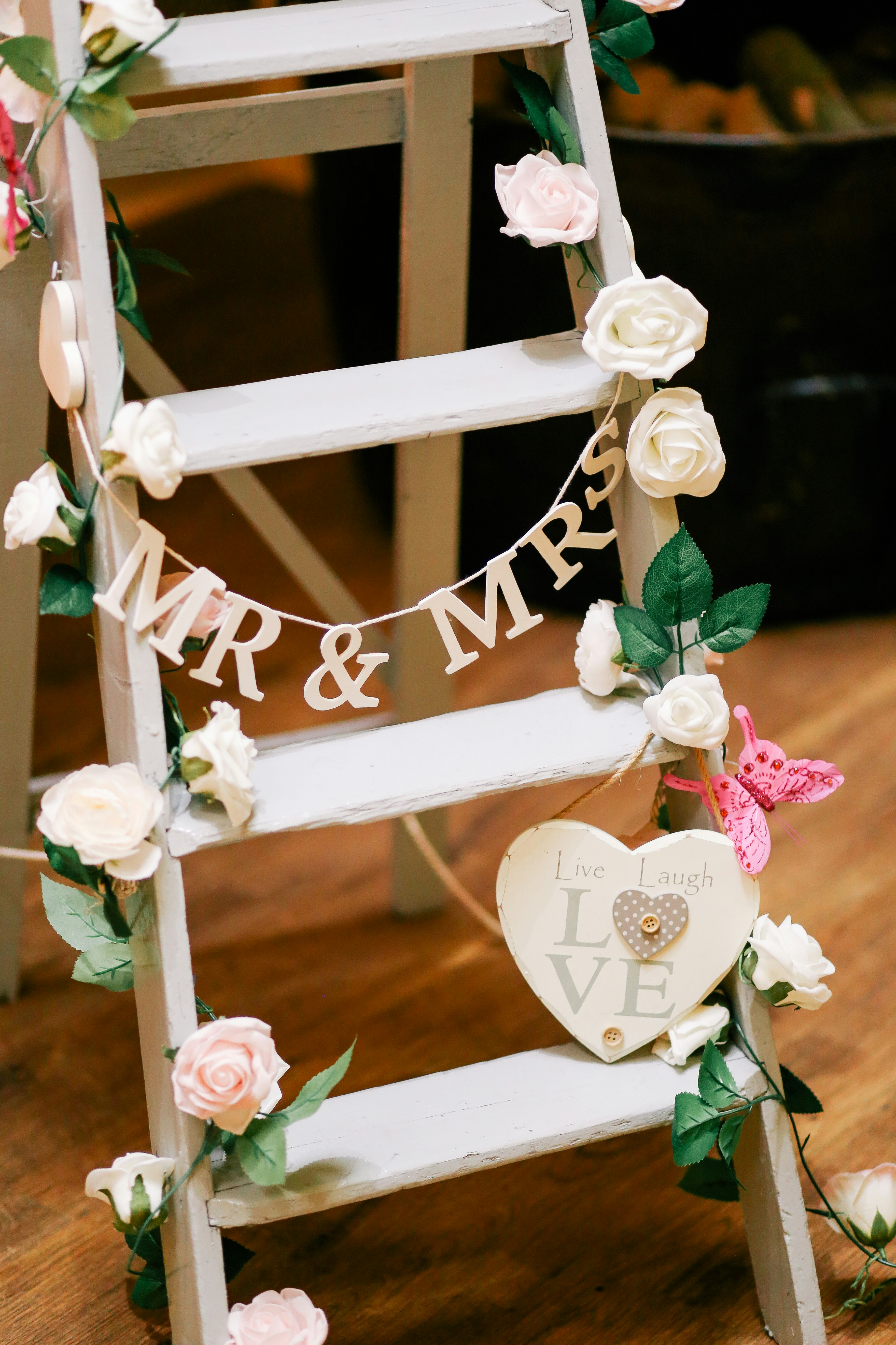 Mr and Mrs Wedding Decoration Detail