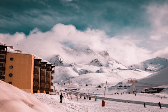 show-covered mountains during daytime in Val Thorens France