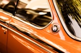time lapse photography of orange BMW car
