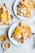flat-lay photography of pancake with icing