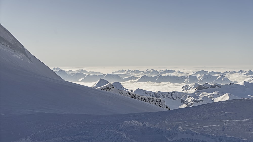 clouds under mountain alps