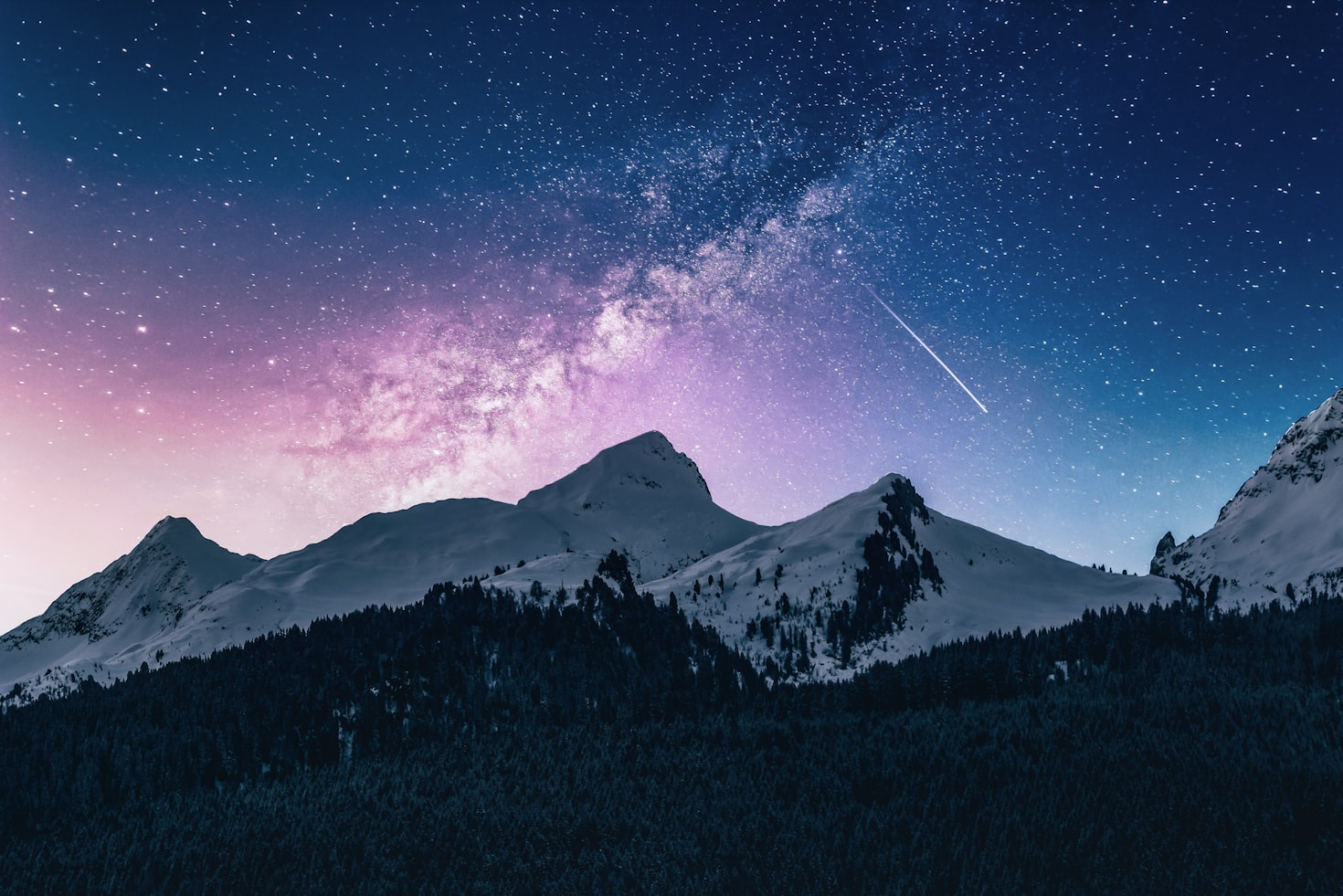 Mountain landscape with hiking trail