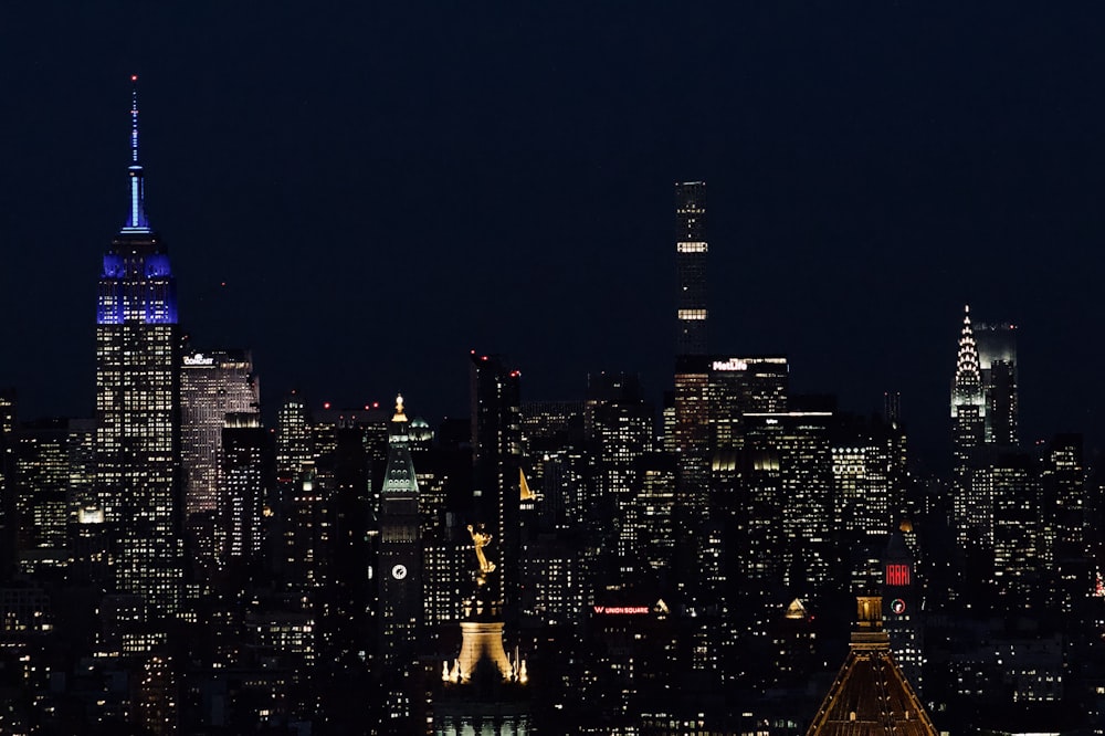 aerial photo of city during nighttime