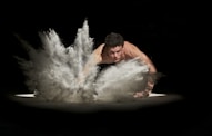 man smash the ground