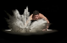 man smash the ground