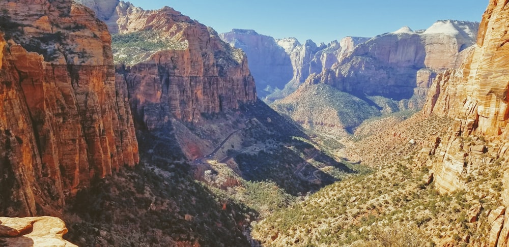 aerial photography of valley