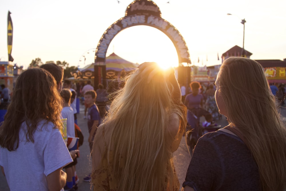 people standing on Indiana State Fare carnival