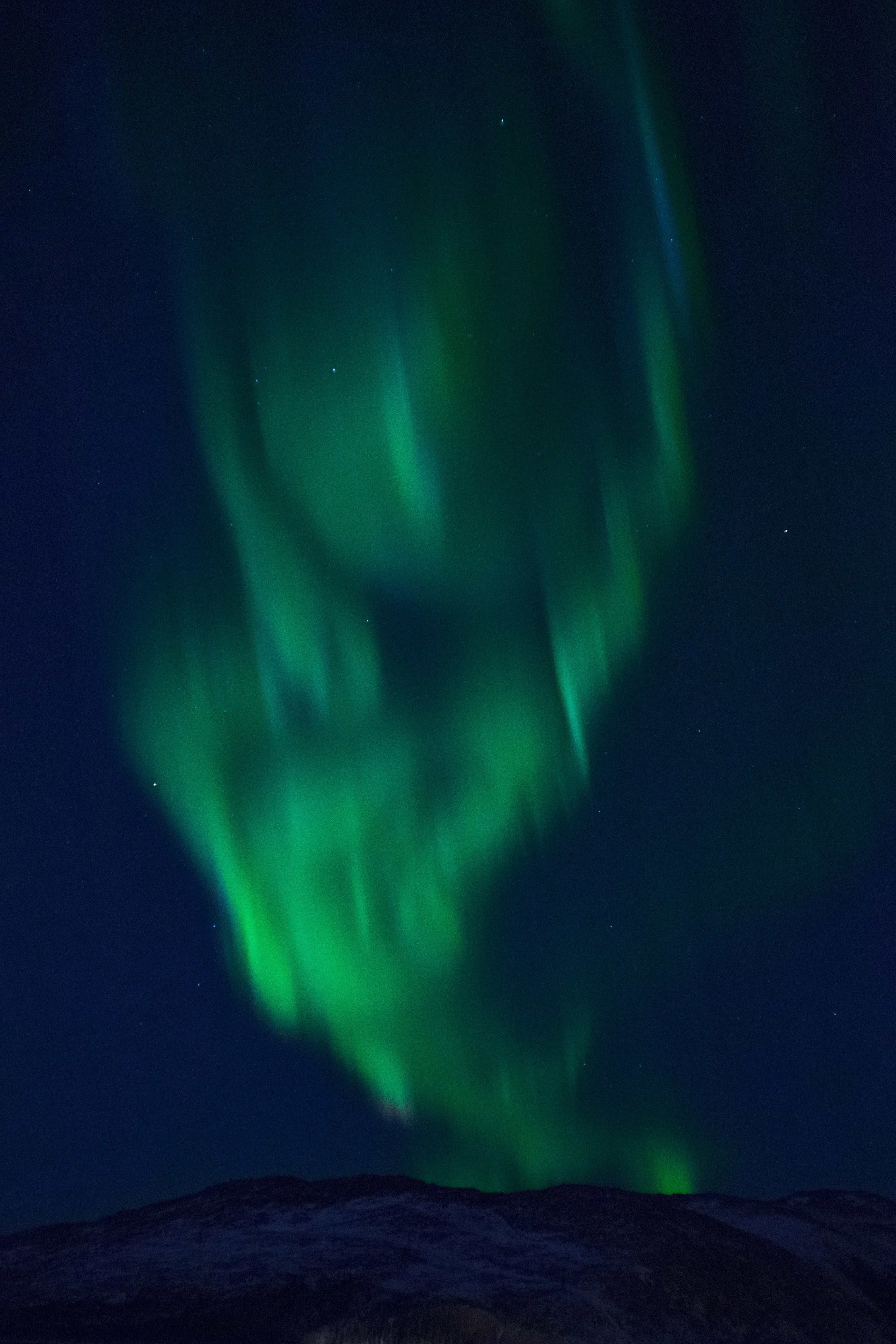 auroras boreales verdes