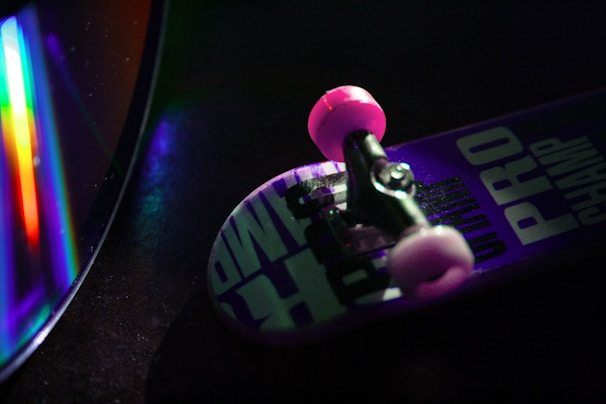 Close-up of a vibrant photocard featuring a popular music artist in a dynamic pose