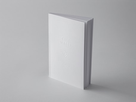 Cover of a sleek, minimalist book with a soft blue background and elegant typography.