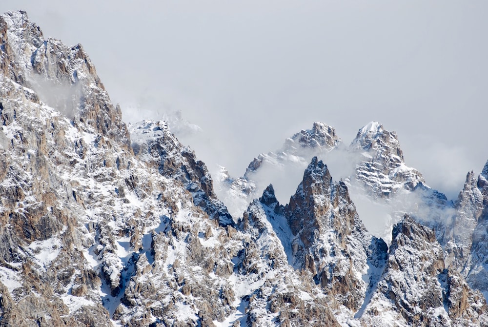 gray mountain with snow