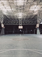 Indoor basketball gym for youth sports