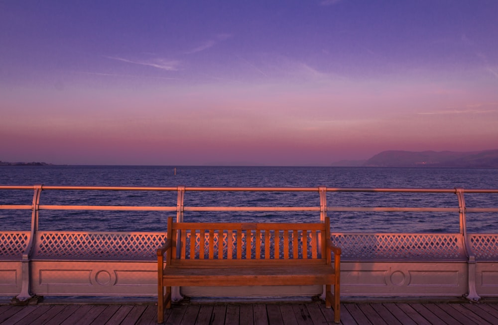 bench near body of water