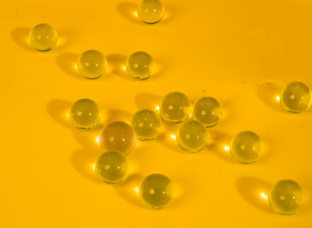 closeup photography of clear glass balls