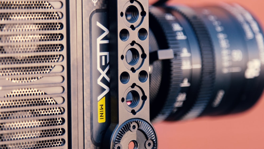 black Alexa mini camera in macro shot