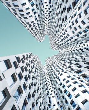 low angle view of high-rise buildings