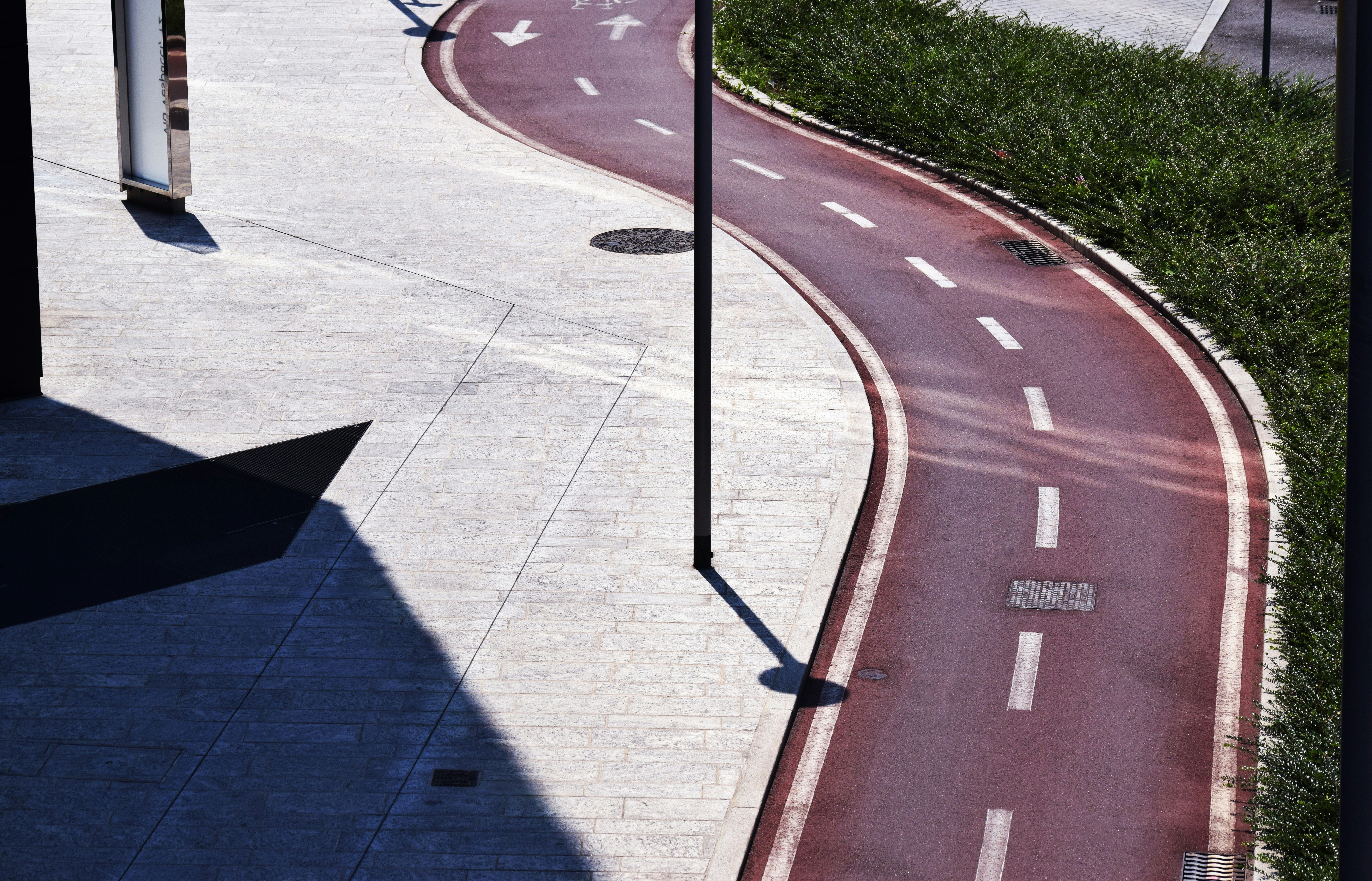 aerial photography of road