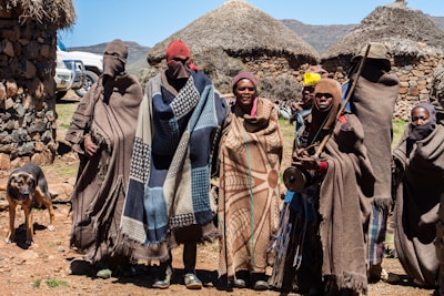 A group of missionaries sharing the gospel in a rural Bolivian village.