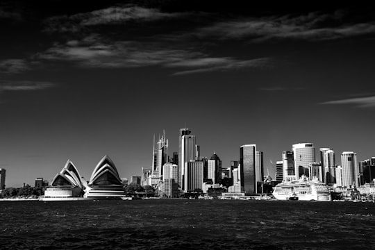 grayscale photo of Opera House , Sydney Australia in Kirribilli Australia