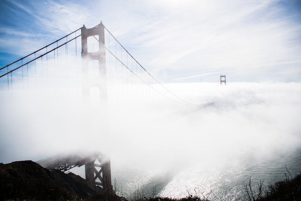 Golden Gate bridge during fog