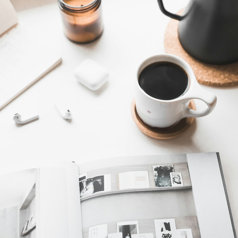 white ceramic mug