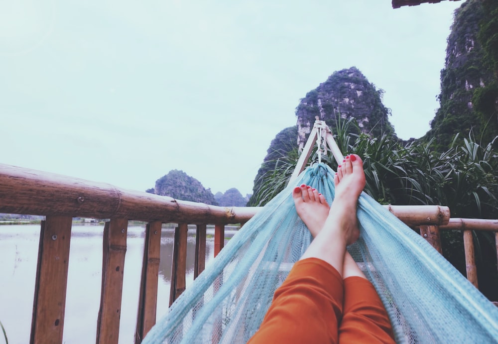 person on hammock