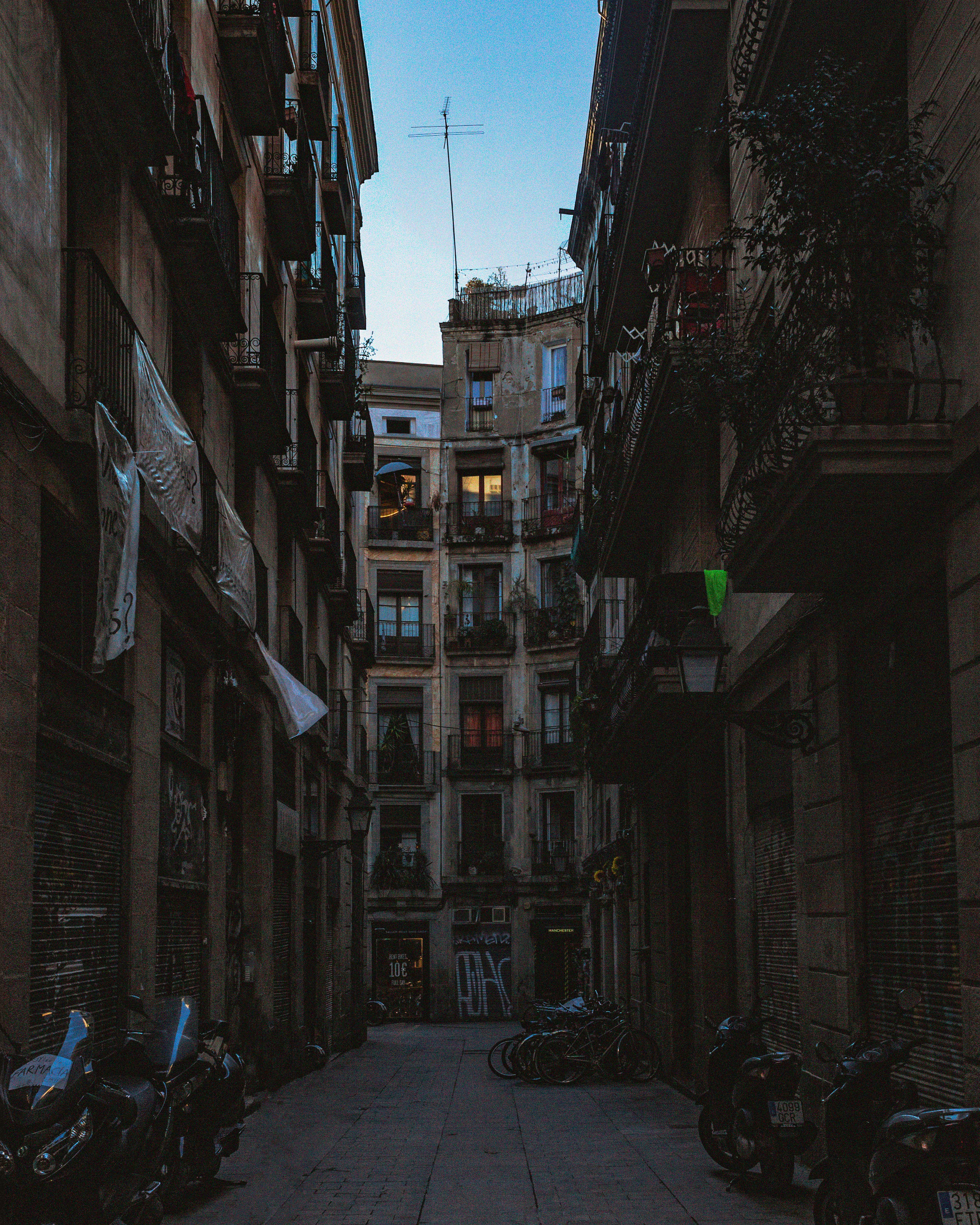 Little street in Barcelona