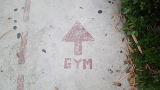 gym road signage